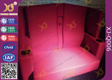 Porcellana Ergonomicamente disposizione dei posti a sedere di lusso del cinema del sofà del cinema di 2 sedili per gli amanti fornitore